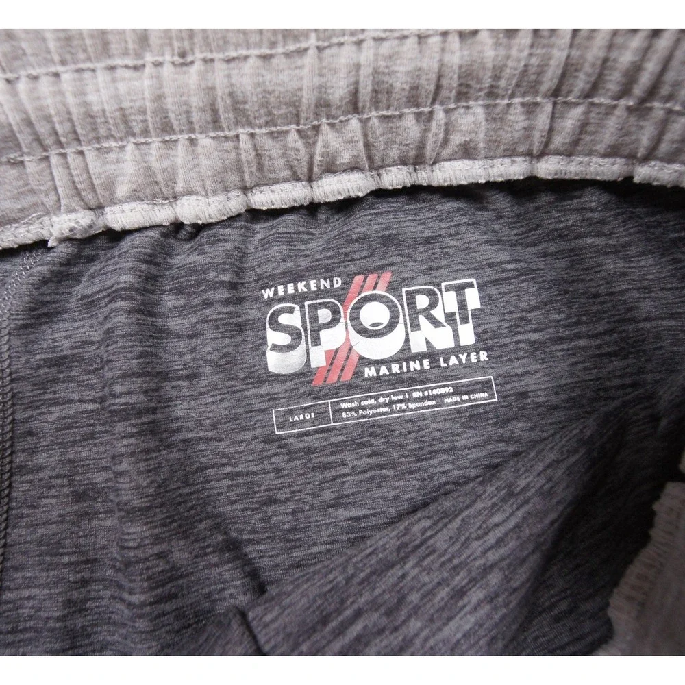 Marine Layer Shorts Mens Large Gray Weekend Sport Activewear Stretch Casual Gym